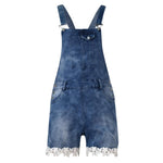 Overall Jeans Shorts