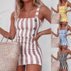 Striped Button Dress